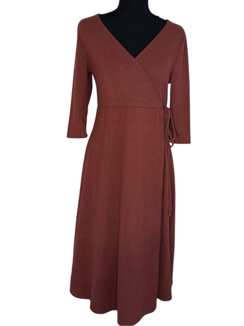 Altar'd State Rust Wrap Midi Dress